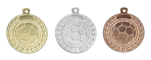 Voetbal Medaille E 203 Goud-Zilver-Brons compleet LAATSTE Serie OP=OP!!